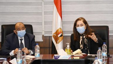 جانب من اجتماع وزراء التخطيط والتنمية المحلية والتعاون الدولى